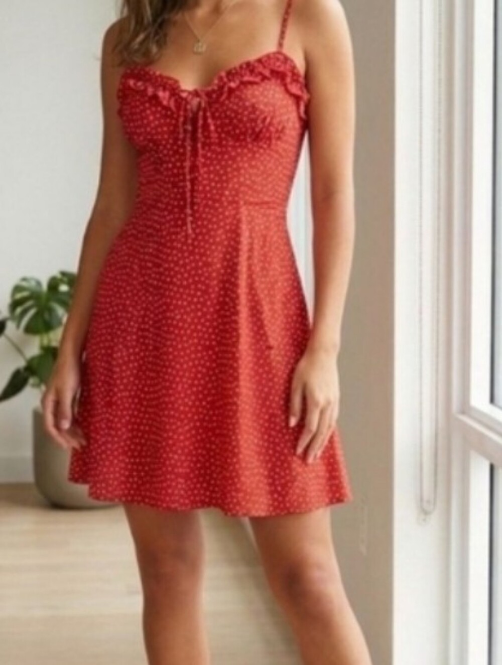 Princess Polly Red Polka Dot Mini Dress